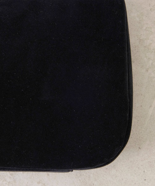 EFOLE（エフォル）の「Velor ribbon oneshoulder bag/ベロア リボン ワンショルダー バッグ（ショルダーバッグ・レディース・ブラック/チャコールグレー・FREE）」の10枚目の写真