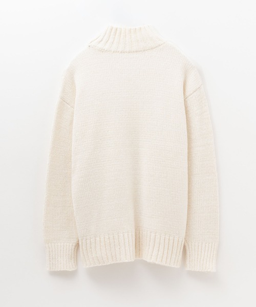 HusHusH（ハッシュアッシュ）の「HusHusH モールハイネックニットプルオーバー（ニット/セーター・レディース・ネイビー/サックスブルー/オフホワイト・M/L）」の18枚目の写真