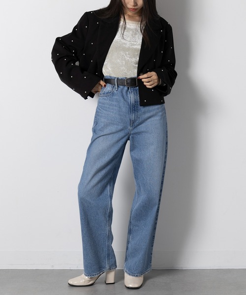 MAISON BREEZE（メゾンブリーズ）の「【MAISON BREEZE】T/R/Puツイル パール付きテーラードジャケット XNN（テーラードジャケット・レディース・ブラック/チャコールグレー・FREE）」の15枚目の写真