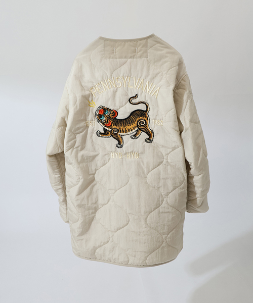 B.C STOCK(ベーセーストック)の「HYO-HYO LIP キルティングブルゾン(ブルゾン・メンズ・ベージュ/ブラウン・LARGE/MEDIUM)」の12枚目の写真