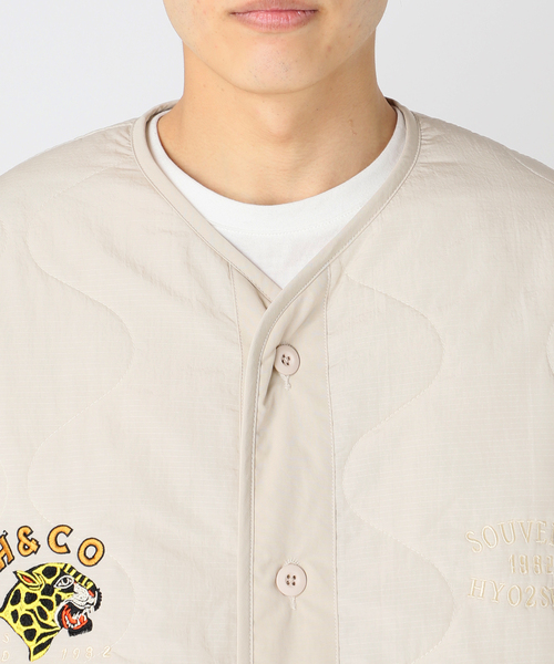 B.C STOCK(ベーセーストック)の「HYO-HYO LIP キルティングブルゾン(ブルゾン・メンズ・ベージュ/ブラウン・LARGE/MEDIUM)」の21枚目の写真