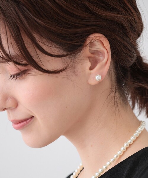 SHOO・LA・RUE（シューラルー）の「【セレモニー／2点セット】シンプルフェイクパールネックレス＆イヤー（ネックレス・レディース・ゴールド/ゴールド系/シルバー・00）」の12枚目の写真