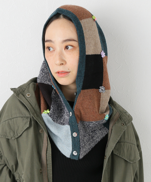 JOURNAL STANDARD（ジャーナルスタンダード）の「【YANYAN/ヤンヤン】CHECKD RIBBON HOOD（ニットキャップ/ビーニー・レディース・ブラウン・FREE）」の10枚目の写真