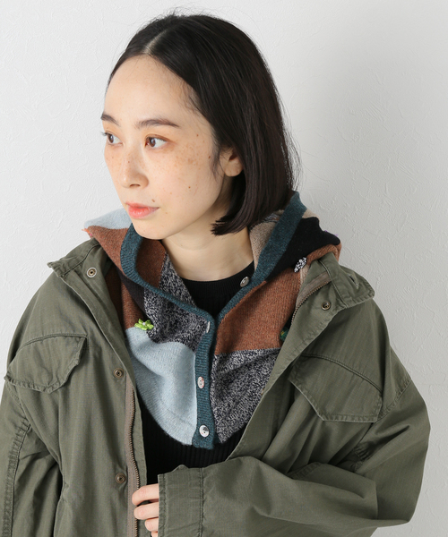 JOURNAL STANDARD（ジャーナルスタンダード）の「【YANYAN/ヤンヤン】CHECKD RIBBON HOOD（ニットキャップ/ビーニー・レディース・ブラウン・FREE）」の12枚目の写真