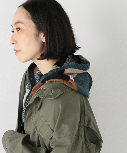 JOURNAL STANDARD（ジャーナルスタンダード）の「【YANYAN/ヤンヤン】CHECKD RIBBON HOOD（ニットキャップ/ビーニー・レディース・ブラウン・FREE）」の13枚目の写真