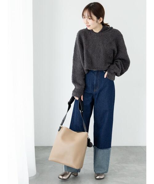 Te chichi TERRASSE（テチチテラス）の「◎ロールアップカットオフデニムパンツ（その他パンツ・レディース・ブルー/ネイビー・L/M）」の7枚目の写真