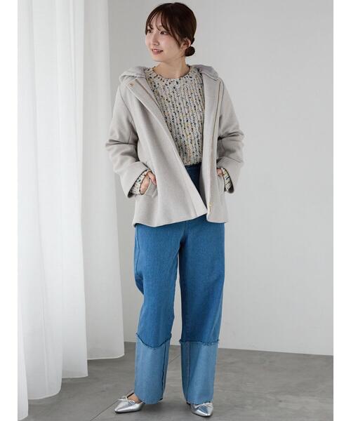 Te chichi TERRASSE（テチチテラス）の「◎ロールアップカットオフデニムパンツ（その他パンツ・レディース・ブルー/ネイビー・L/M）」の10枚目の写真