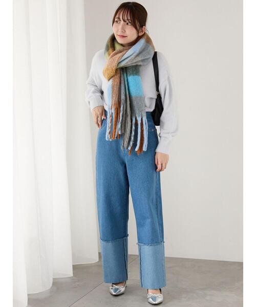 Te chichi TERRASSE（テチチテラス）の「◎ロールアップカットオフデニムパンツ（その他パンツ・レディース・ブルー/ネイビー・L/M）」の14枚目の写真