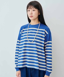 THREE FIFTY STANDARD（スリーフィフティースタンダード）の「ＴＨＲＥＥ　ＦＩＦＴＹ　ＳＴＡＮＤＡＲＤ　クルーネックのパネルボーダーＴシャツ（Tシャツ/カットソー）」