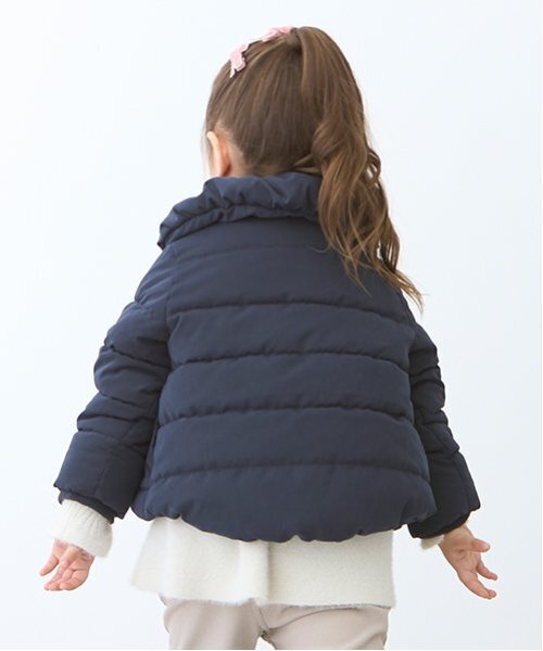 petit main .中綿キルティングダウンコート petit main ブルゾン アウター 「リンク」ファー衿キルト中綿