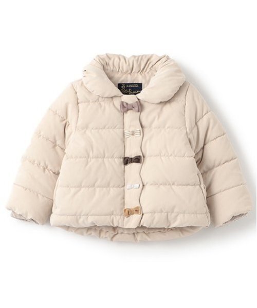 petit main（プティマイン）の「中綿リボンジャケット（ブルゾン・キッズ・ライトピンク/ライトベージュ/ネイビー・80ｃｍ/90cm/100cm/110cm/120cm/130cm）」の5枚目の写真