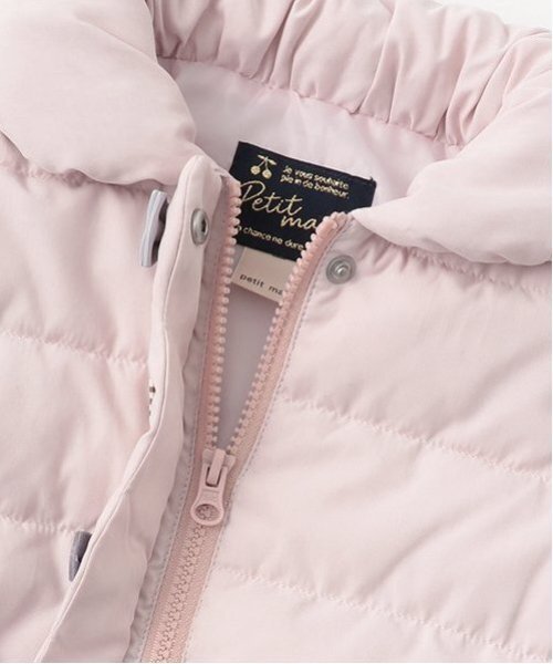 petit main（プティマイン）の「中綿リボンジャケット（ブルゾン・キッズ・ライトピンク/ライトベージュ/ネイビー・80ｃｍ/90cm/100cm/110cm/120cm/130cm）」の8枚目の写真