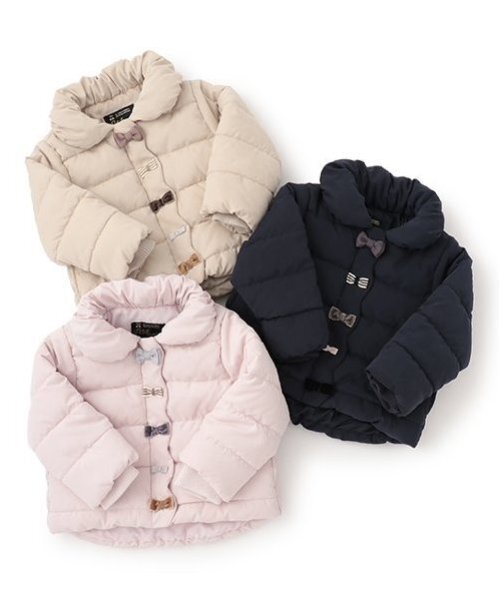 petit main（プティマイン）の「中綿リボンジャケット（ブルゾン・キッズ・ライトピンク/ライトベージュ/ネイビー・80ｃｍ/90cm/100cm/110cm/120cm/130cm）」の16枚目の写真