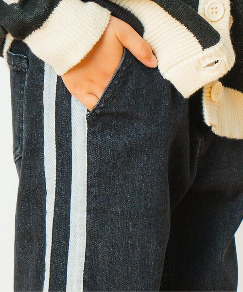 BREEZE(ブリーズ)の「【WEB限定】あったかラインワイドデニムパンツ(デニムパンツ・キッズ・ブラック・80/100/90/110/120/130/140/150)」の7枚目の写真