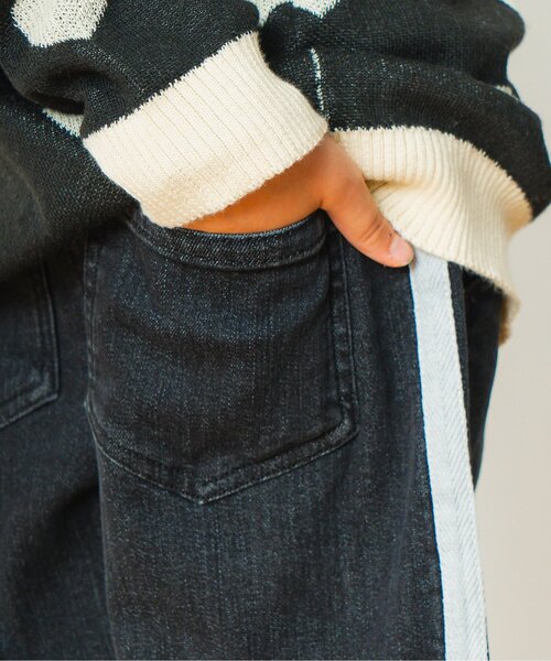 BREEZE(ブリーズ)の「【WEB限定】あったかラインワイドデニムパンツ(デニムパンツ・キッズ・ブラック・80/100/90/110/120/130/140/150)」の8枚目の写真