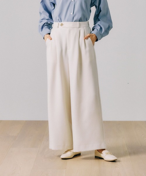 あ〜出品 セール】お手入れらくらくタックワイドパンツ/115668（その他