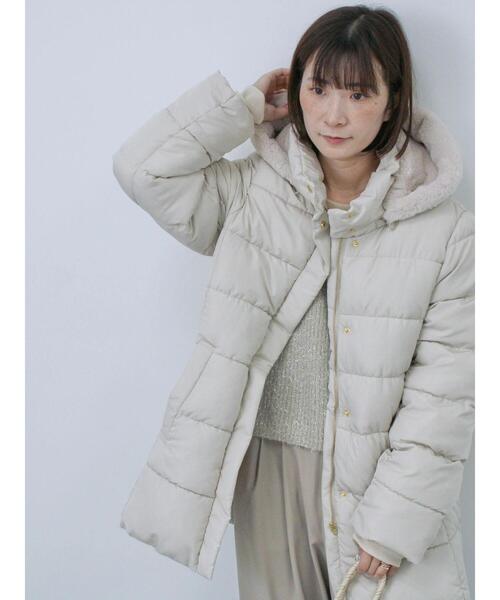 Samansa Mos2 blue◆スタンドカラーシャギーコート◆ライトベージュ 卸売 通販ファッション - Samansa Mos2 blue◇スタンドカラー