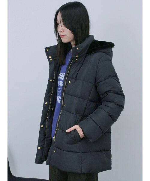 Samansa Mos2 blue(サマンサモスモスブルー)の「スタイルアップパデットコート(その他アウター・レディース・ベージュ/ライトベージュ/ブラック・M/L)」の19枚目の写真