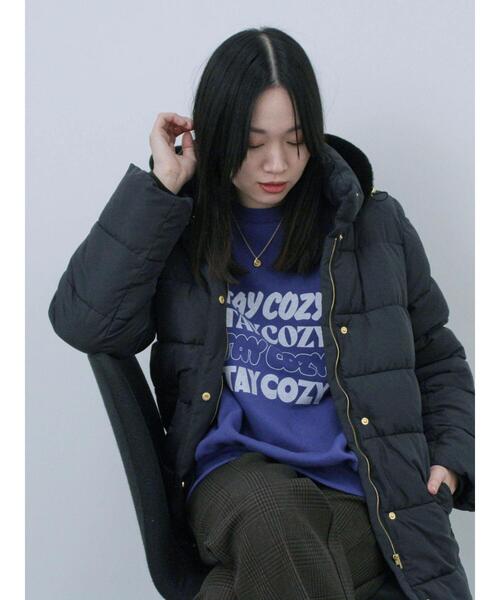 Samansa Mos2 blue(サマンサモスモスブルー)の「スタイルアップパデットコート(その他アウター・レディース・ベージュ/ライトベージュ/ブラック・M/L)」の11枚目の写真