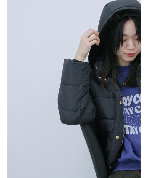 Samansa Mos2 blue(サマンサモスモスブルー)の「スタイルアップパデットコート(その他アウター・レディース・ベージュ/ライトベージュ/ブラック・M/L)」の13枚目の写真