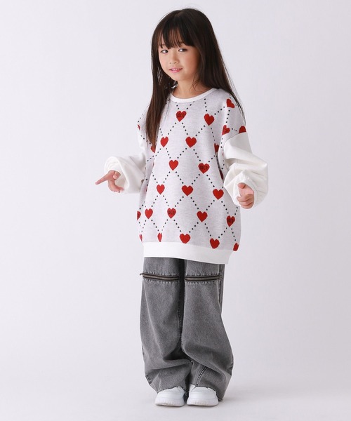 10C REPIPI（ジューシーレピピ）の「【10C REPIPI】2WAYフロントスウェット（スウェット・キッズ・ホワイト/ブラック・130cm/120cm/110cm）」の3枚目の写真