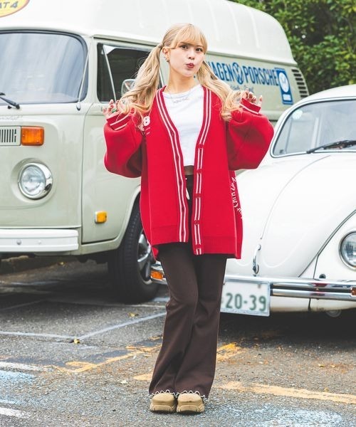 PBLIM（ページボーイリム）の「【PBLIM】ハートロゴフレアパンツ（その他パンツ・レディース・クリーム/ブラウン・FREE）」の3枚目の写真