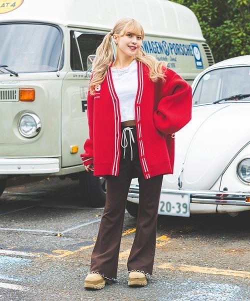 PBLIM（ページボーイリム）の「【PBLIM】ハートロゴフレアパンツ（その他パンツ・レディース・クリーム/ブラウン・FREE）」の4枚目の写真