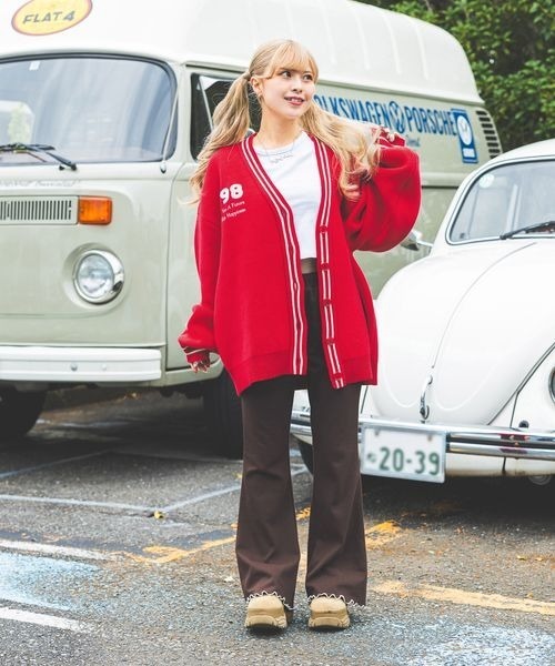 PBLIM（ページボーイリム）の「【PBLIM】ハートロゴフレアパンツ（その他パンツ・レディース・クリーム/ブラウン・FREE）」の5枚目の写真