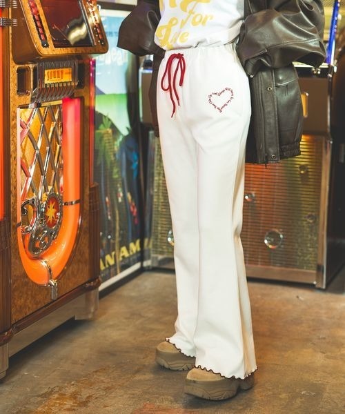 PBLIM（ページボーイリム）の「【PBLIM】ハートロゴフレアパンツ（その他パンツ・レディース・クリーム/ブラウン・FREE）」の12枚目の写真