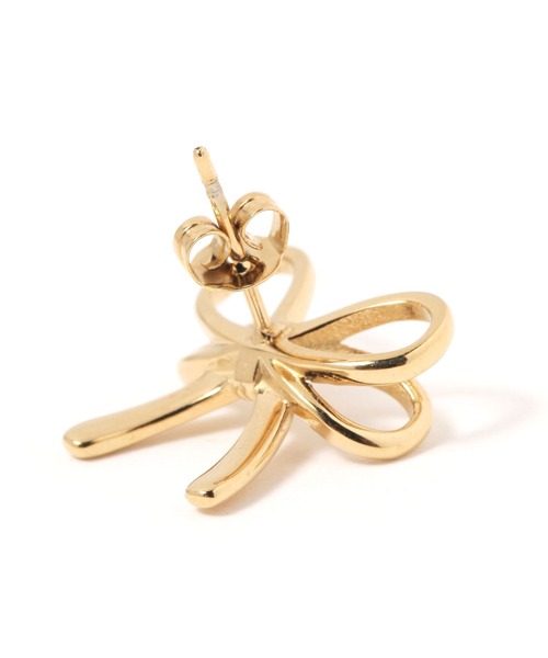 BAYFLOW（ベイフロー）の「ステンレス立体リボンピアス（ピアス（両耳用）・レディース・シルバー/ゴールド・FREE）」の4枚目の写真