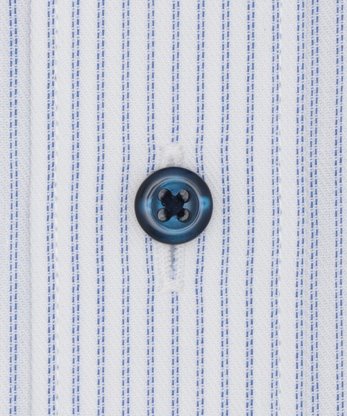 TOKYO SHIRTS(トウキョウシャツ)の「超形態安定ノーアイロン スナップダウン 長袖ビジネスワイシャツ(ビジネスシャツ・メンズ・ブルー・首回り37cm-裄丈80cm/首回り39cm-裄丈80cm/首回り39cm-裄丈84cm/首回り41cm-裄丈82cm/首回り41cm-裄丈86cm/首回り42cm-裄丈82cm/首回り42cm-裄丈86cm/首回り43cm-裄丈82cm/首回り43cm-裄丈86cm/首回り37cm-裄丈84cm)」の4枚目の写真