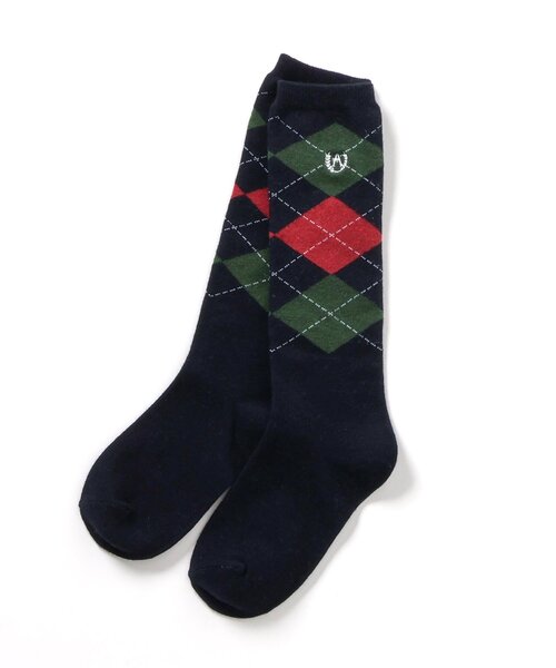 apres les cours（アプレレクール）の「ユニフォーマルハイソックス（ソックス/靴下・キッズ・オフホワイト/ネイビー・12/15 /18/21）」の7枚目の写真