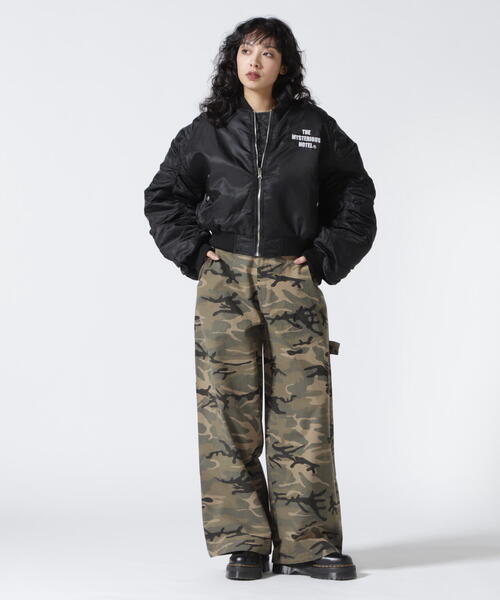 L.H.P（エルエイチピー）の「THE MYSTERIOUS HOTEL/ザ ミステリアス ホテル/CROPPED FLIGHT JACKET（ミリタリージャケット・レディース・ブラック・F）」の22枚目の写真