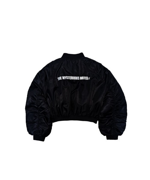 L.H.P（エルエイチピー）の「THE MYSTERIOUS HOTEL/ザ ミステリアス ホテル/CROPPED FLIGHT JACKET（ミリタリージャケット・レディース・ブラック・F）」の7枚目の写真