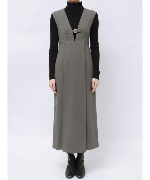 MURUA（ムルーア）の「フロントベルトジャンパースカート（ジャンパースカート・レディース・ブラック/グレー/モカ・1/2）」の14枚目の写真