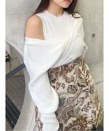 ドッキングカシュクールニット