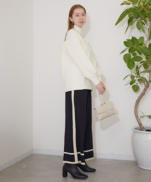 【セール】キルテイング×ニットプルオーバー（ニット/セーター）｜Paradise Picnic（パラダイスピクニック）