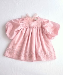 coto cotte（コトコト）の「裾刺繍 シアーパフ ワンピ（ワンピース）」