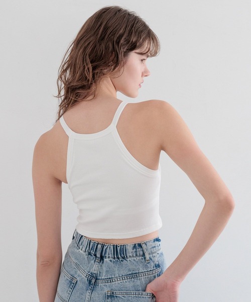 bijorie(ビジュリィ)の「【bijorie】カップ付きホルターネックアメスリ(ショート)/NEW BASIC 25SS(キャミソール・レディース・サックスブルー/ホワイト/カーキ/ブラック・LG/LARGE/MEDIUM)」の13枚目の写真