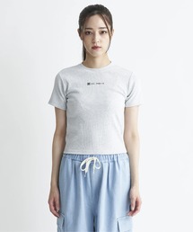 24 WS TELECO SHORT S/DCロクロップド丈半袖Tシャツ