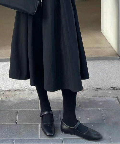 Fun & Daily（ファンアンドデイリー）の「F&D : 裏起毛・リブタイツ（タイツ/ストッキング・レディース・グレー/ブラック/チャコールグレー・FREE）」の2枚目の写真