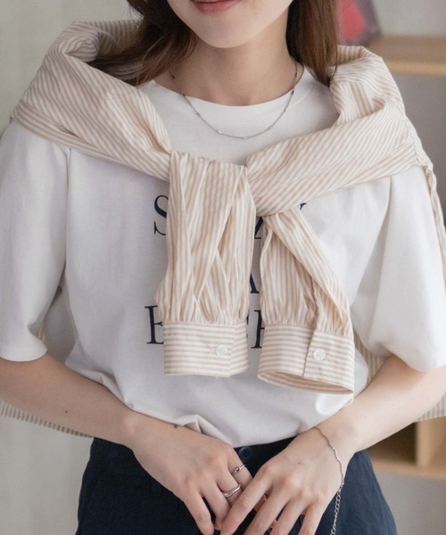 NAVY(ネイビー)の「nAvy ストライプ前開きシャツ(シャツ/ブラウス・レディース・ブルー系その他/ピンク系その他/ネイビー系/ベージュ系その他・L/M)」の14枚目の写真