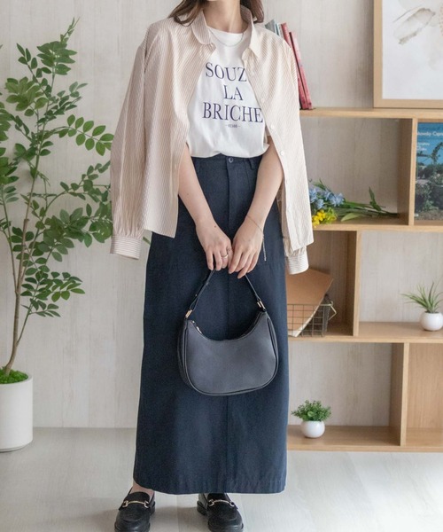 NAVY(ネイビー)の「nAvy ストライプ前開きシャツ(シャツ/ブラウス・レディース・ブルー系その他/ピンク系その他/ネイビー系/ベージュ系その他・L/M)」の10枚目の写真