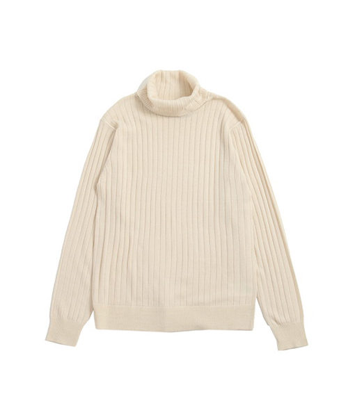SEVENDAYS=SUNDAY（セブンデイズサンデイ）の「タートルネック　プルオーバー（ニット/セーター・メンズ・ネイビー/カーキ/オフホワイト・MEDIUM/SMALL/LARGE）」の2枚目の写真