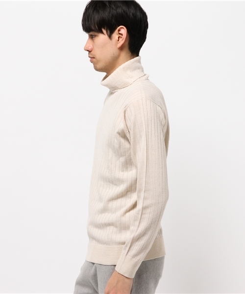 SEVENDAYS=SUNDAY（セブンデイズサンデイ）の「タートルネック　プルオーバー（ニット/セーター・メンズ・ネイビー/カーキ/オフホワイト・MEDIUM/SMALL/LARGE）」の6枚目の写真