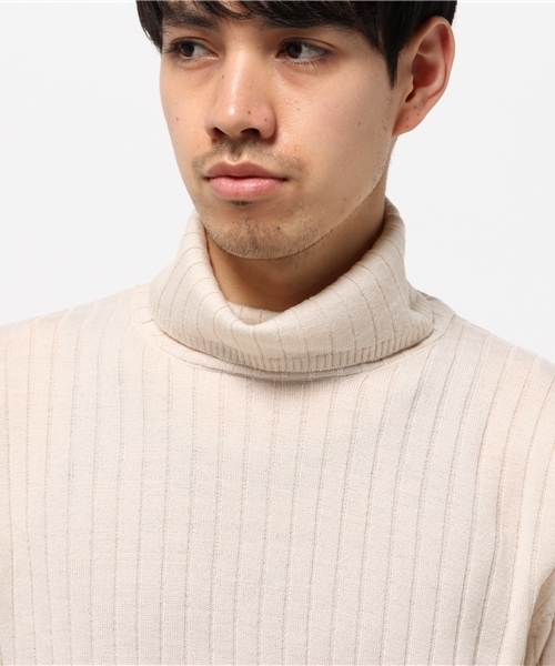 SEVENDAYS=SUNDAY（セブンデイズサンデイ）の「タートルネック　プルオーバー（ニット/セーター・メンズ・ネイビー/カーキ/オフホワイト・MEDIUM/SMALL/LARGE）」の8枚目の写真