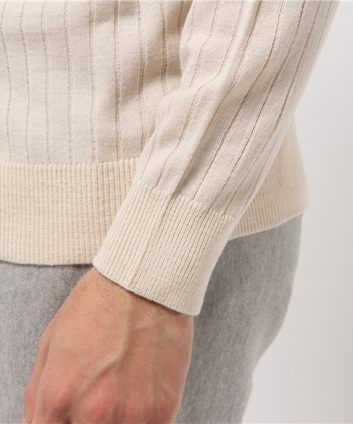 SEVENDAYS=SUNDAY（セブンデイズサンデイ）の「タートルネック　プルオーバー（ニット/セーター・メンズ・ネイビー/カーキ/オフホワイト・MEDIUM/SMALL/LARGE）」の4枚目の写真