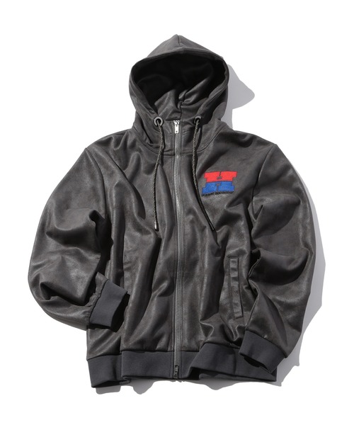 MEN'S BIGI（メンズビギ）の「【HONDA / ホンダ】別注 ビンテージライクフェイクスウェードパーカー（パーカー・メンズ・ブラウン/チャコールグレー・02/03）」の2枚目の写真