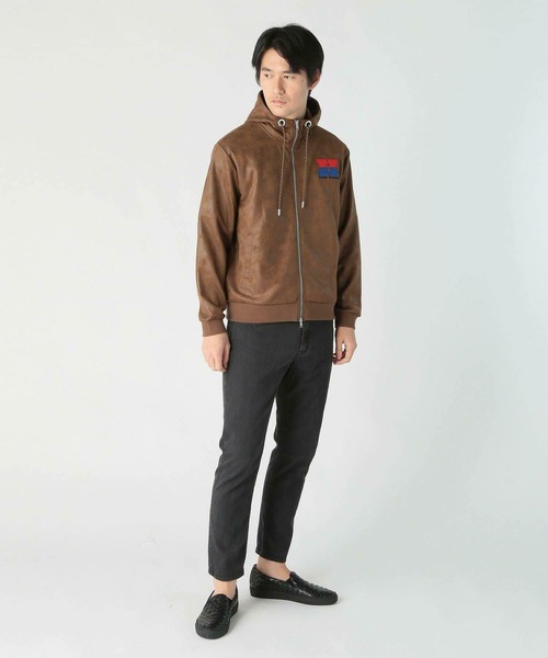 MEN'S BIGI（メンズビギ）の「【HONDA / ホンダ】別注 ビンテージライクフェイクスウェードパーカー（パーカー・メンズ・ブラウン/チャコールグレー・02/03）」の3枚目の写真