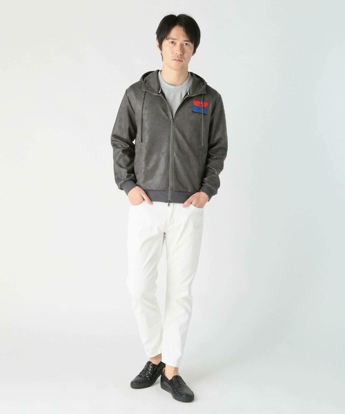 MEN'S BIGI（メンズビギ）の「【HONDA / ホンダ】別注 ビンテージライクフェイクスウェードパーカー（パーカー・メンズ・ブラウン/チャコールグレー・02/03）」の4枚目の写真